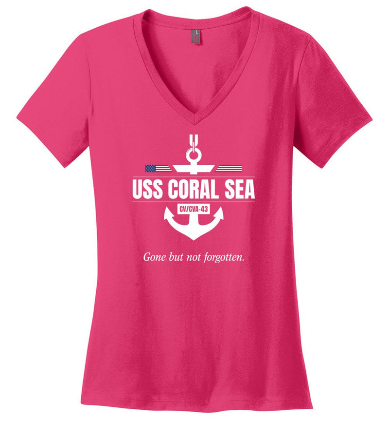 Load image into Gallery viewer, USS Coral Sea CV/CVA-43 &quot;GBNF&quot; - Women&#39;s V-Neck T-Shirt
