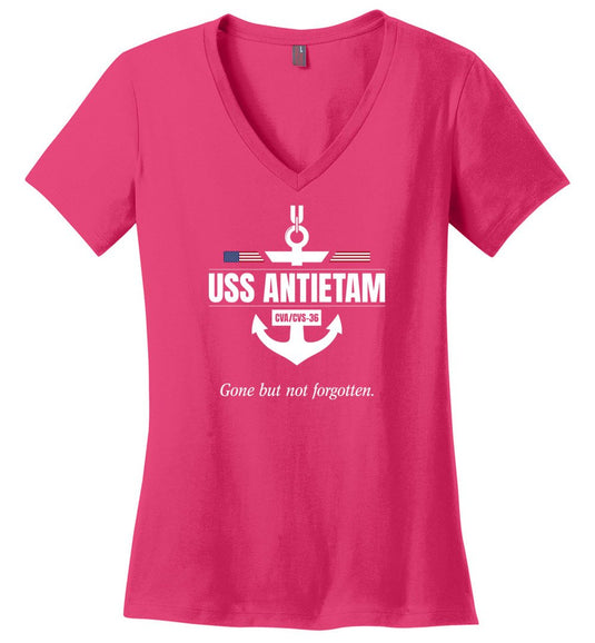 USS Antietam CV/CVA/CVS-36 "GBNF" - Women's V-Neck T-Shirt