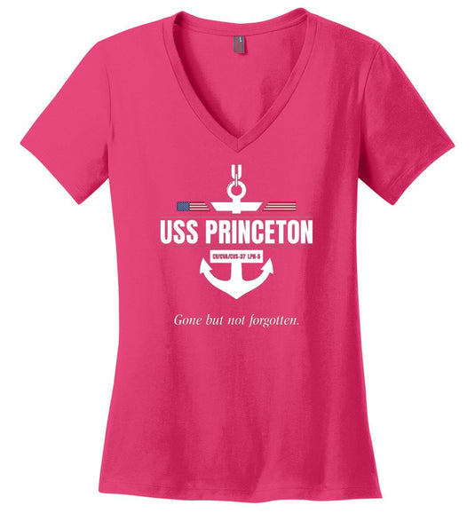 USS Princeton CV/CVA/CVS-37 LPH-5 "GBNF" - Women's V-Neck T-Shirt