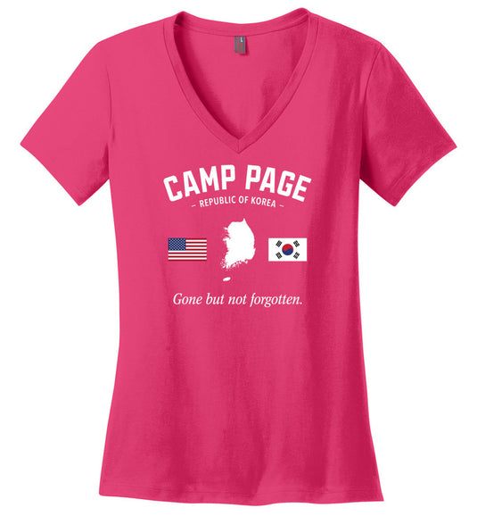 Camp Page "GBNF" - Women's V-Neck T-Shirt