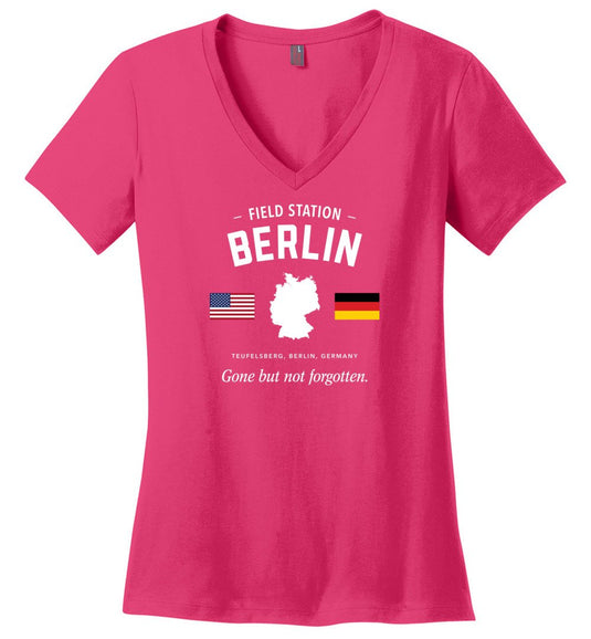 Field Station Berlin "GBNF" - Women's V-Neck T-Shirt