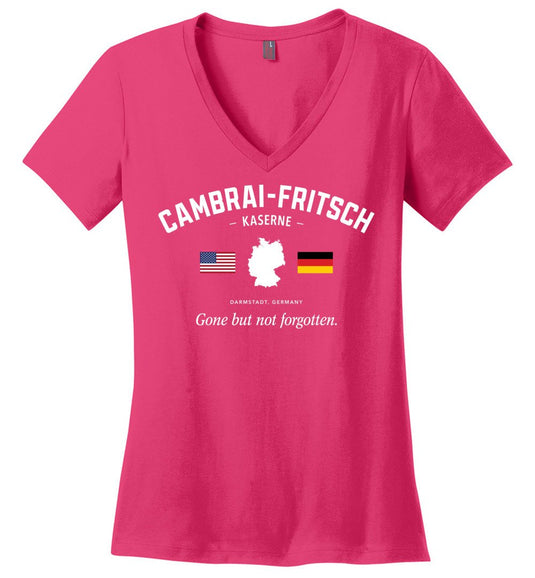 Cambrai-Fritsch Kaserne "GBNF" - Women's V-Neck T-Shirt