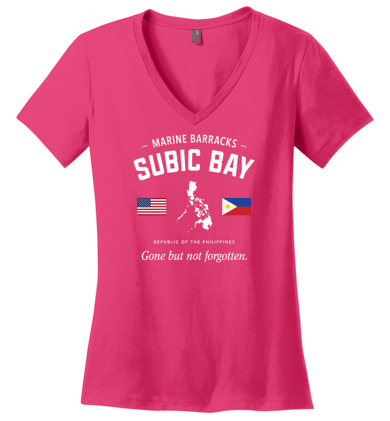 Load image into Gallery viewer, Marine Barracks Subic Bay &quot;GBNF&quot; - Women&#39;s V-Neck T-Shirt

