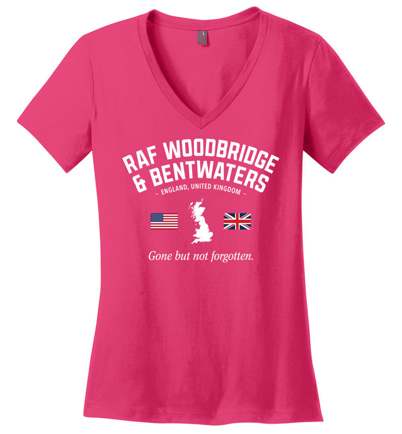 Load image into Gallery viewer, RAF Woodbridge &amp; Bentwaters &quot;GBNF&quot; - Women&#39;s V-Neck T-Shirt
