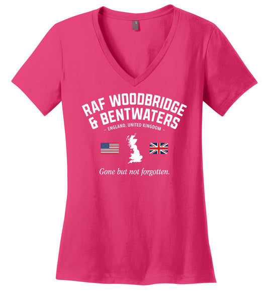 RAF Woodbridge & Bentwaters "GBNF" - Women's V-Neck T-Shirt