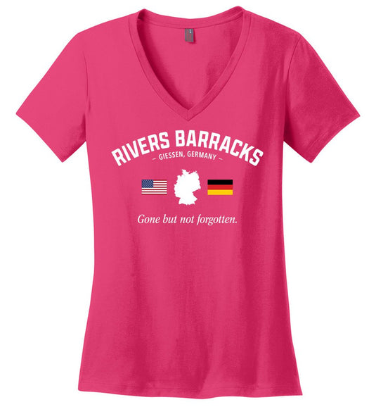 Rivers Barracks "GBNF" - Women's V-Neck T-Shirt