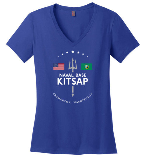 Load image into Gallery viewer, Naval Base Kitsap - Women&#39;s V-Neck T-Shirt-Wandering I Store
