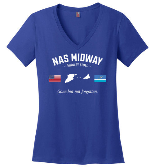 Load image into Gallery viewer, NAS Midway &quot;GBNF&quot; - Women&#39;s V-Neck T-Shirt-Wandering I Store
