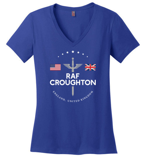 RAF Croughton - Women's V-Neck T-Shirt-Wandering I Store