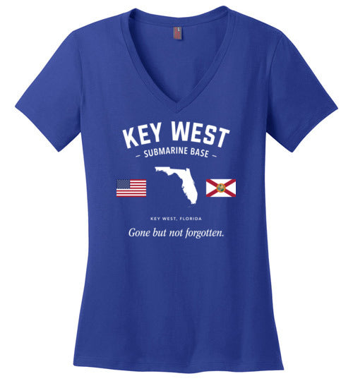 Load image into Gallery viewer, Key West Submarine Base &quot;GBNF&quot; - Women&#39;s V-Neck T-Shirt-Wandering I Store
