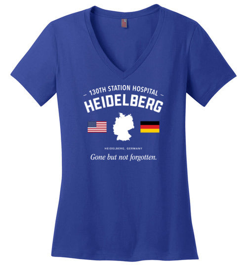 Load image into Gallery viewer, 130th Station Hospital Heidelberg &quot;GBNF&quot; - Women&#39;s V-Neck T-Shirt-Wandering I Store
