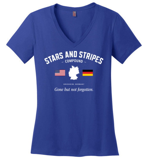Stars and Stripes Compound "GBNF" - Women's V-Neck T-Shirt-Wandering I Store