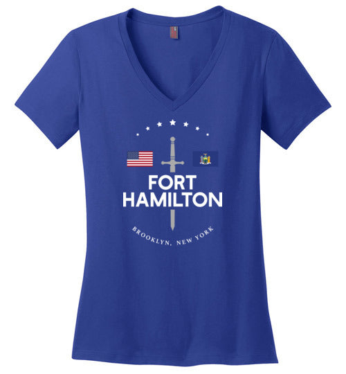 Load image into Gallery viewer, Fort Hamilton - Women&#39;s V-Neck T-Shirt-Wandering I Store
