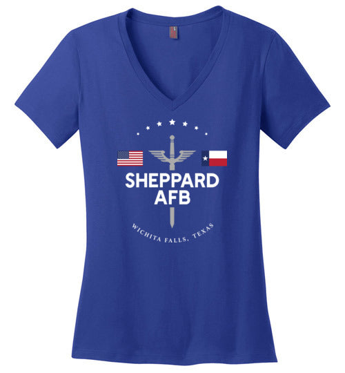 Sheppard AFB - Women's V-Neck T-Shirt-Wandering I Store