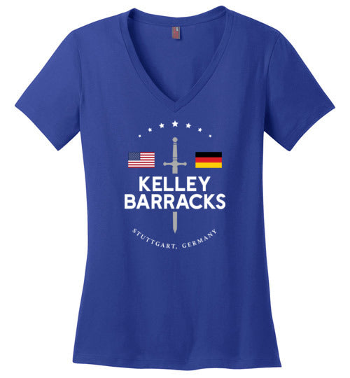 Kelley Barracks (Stuttgart) - Women's V-Neck T-Shirt-Wandering I Store