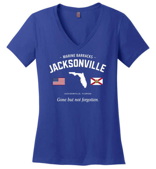 Marine Barracks Jacksonville "GBNF" - Women's V-Neck T-Shirt