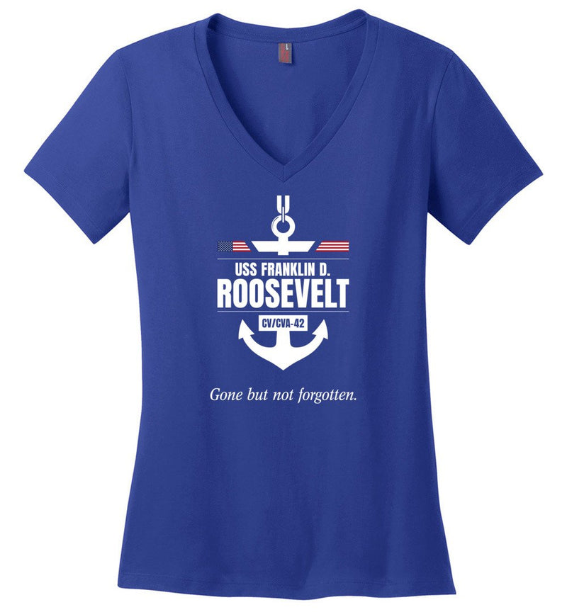 Load image into Gallery viewer, USS Franklin D. Roosevelt CV/CVA-42 &quot;GBNF&quot; - Women&#39;s V-Neck T-Shirt
