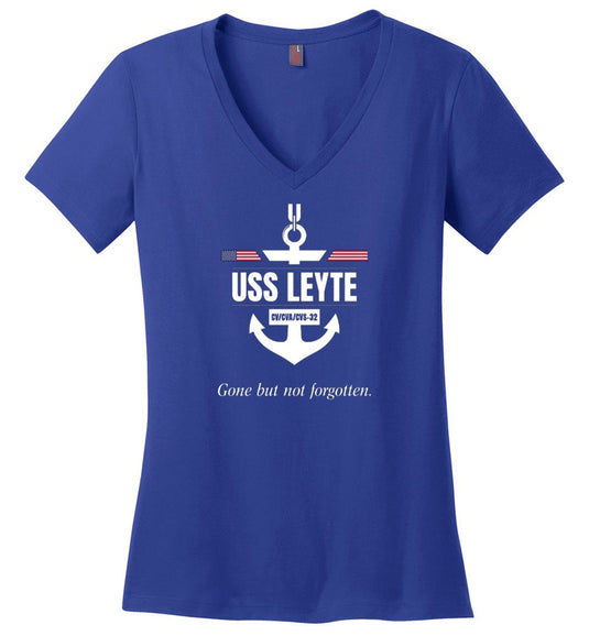 USS Leyte CV/CVA/CVS-32 "GBNF" - Women's V-Neck T-Shirt