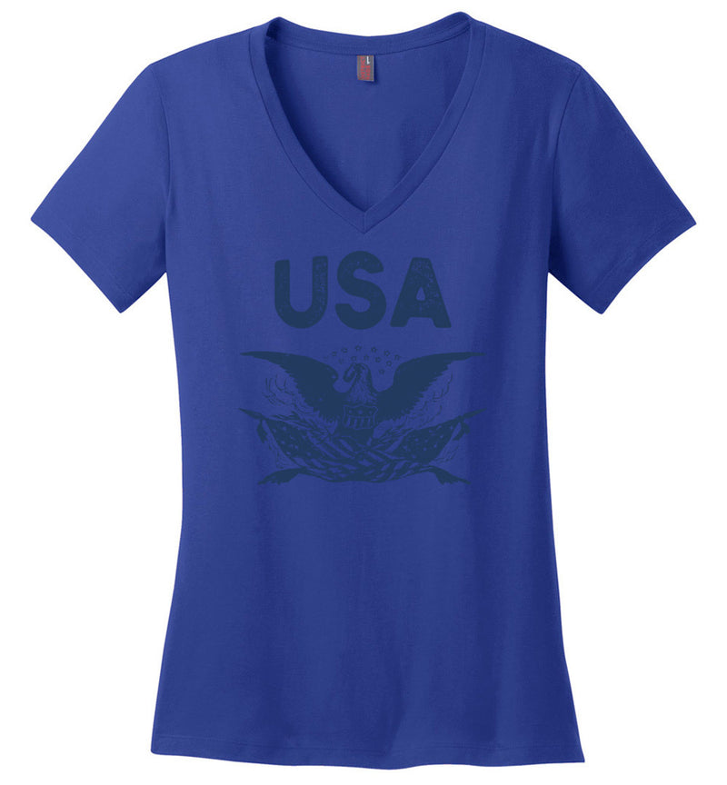 Load image into Gallery viewer, USA Eagle - Women&#39;s V-Neck T-Shirt
