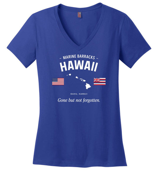 Marine Barracks Hawaii "GBNF" - Women's V-Neck T-Shirt
