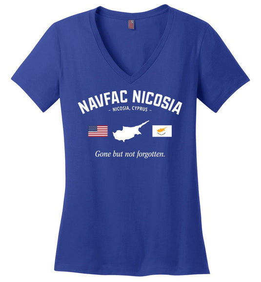 NAVFAC Nicosia "GBNF" - Women's V-Neck T-Shirt