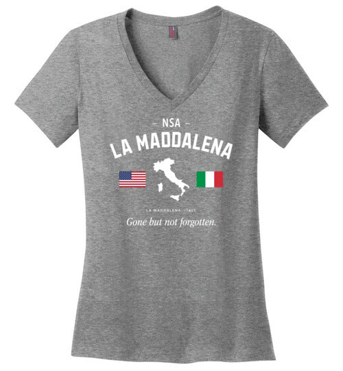 NSA La Maddalena "GBNF" - Women's V-Neck T-Shirt-Wandering I Store