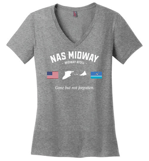 NAS Midway "GBNF" - Women's V-Neck T-Shirt-Wandering I Store