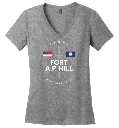 Load image into Gallery viewer, Fort A.P. Hill - Women&#39;s V-Neck T-Shirt-Wandering I Store
