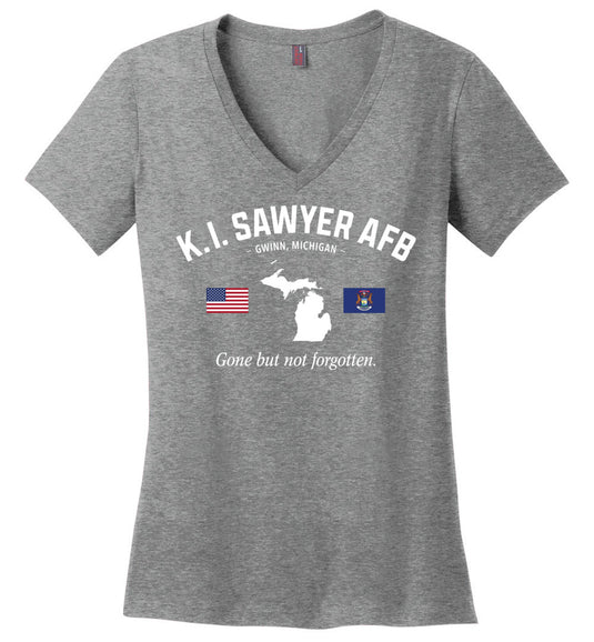 K. I. Sawyer AFB "GBNF" - Women's V-Neck T-Shirt