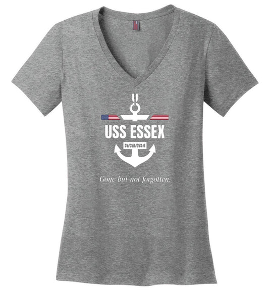 USS Essex CV/CVA/CVS-9 "GBNF" - Women's V-Neck T-Shirt