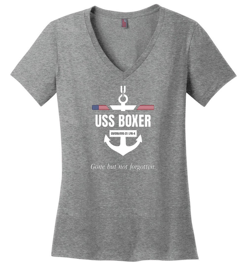 Load image into Gallery viewer, USS Boxer CV/CVA/CVS-21 LPH-4 &quot;GBNF&quot; - Women&#39;s V-Neck T-Shirt
