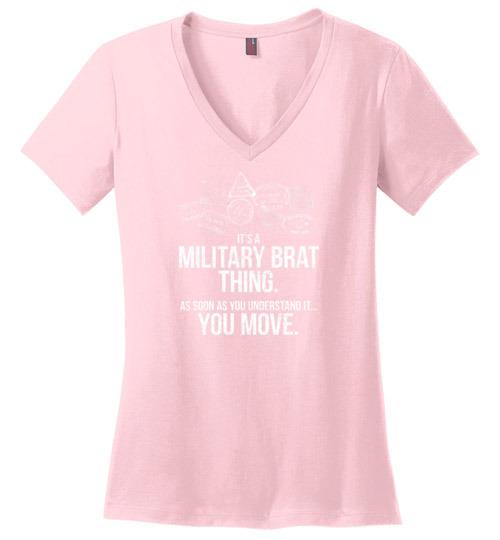 Load image into Gallery viewer, &quot;Military Brat Thing&quot; - Women&#39;s V-Neck T-Shirt
