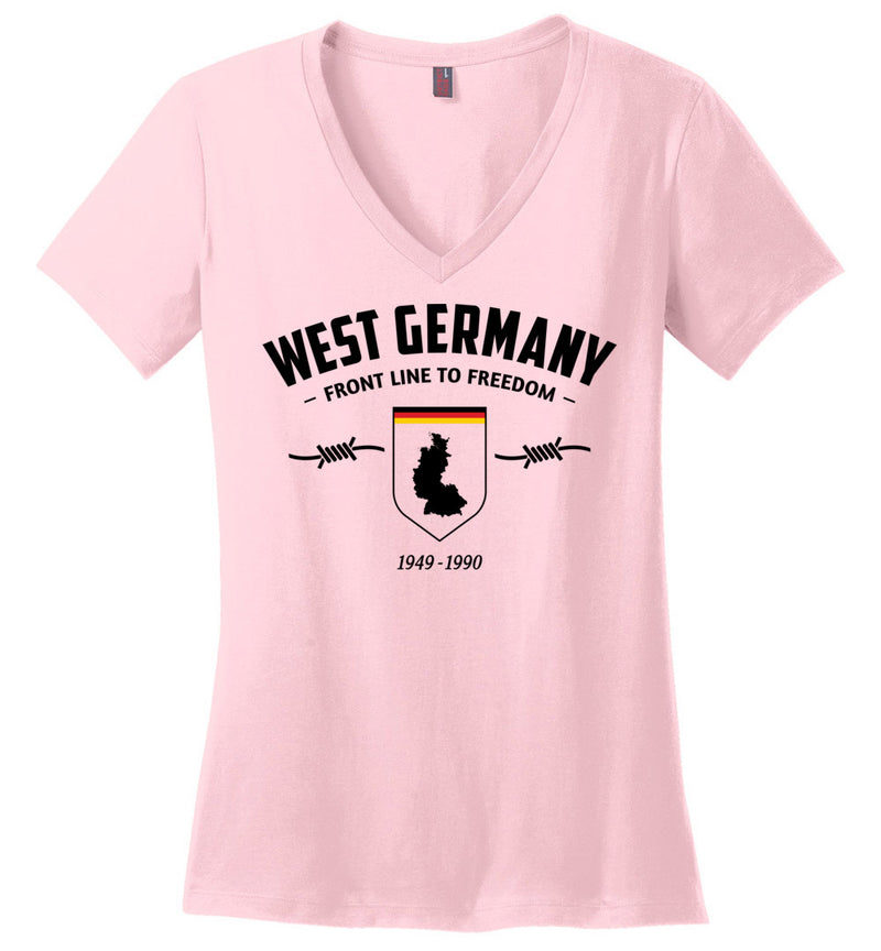 Load image into Gallery viewer, West Germany &quot;Front Line to Freedom&quot; - Women&#39;s V-Neck T-Shirt
