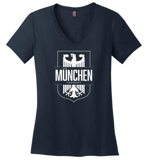 Munchen, Germany (Munich) - Women's V-Neck T-Shirt