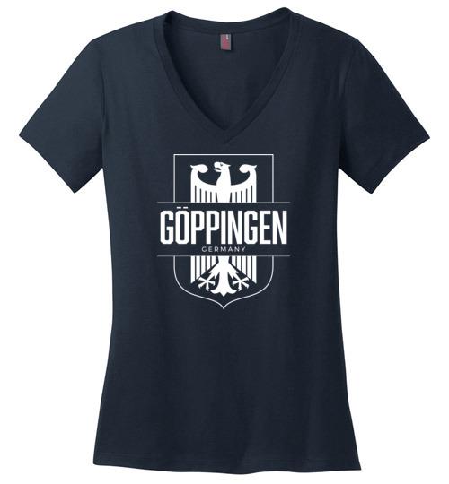 Load image into Gallery viewer, Goppingen, Germany - Women&#39;s V-Neck T-Shirt
