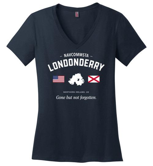 NAVCOMMSTA Londonderry "GBNF" - Women's V-Neck T-Shirt