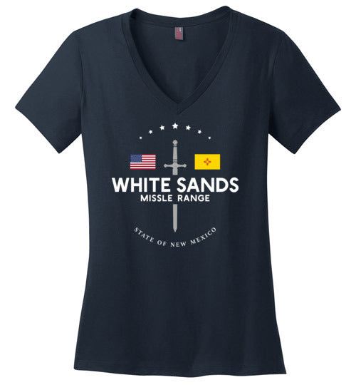White Sands Missile Range - Women's V-Neck T-Shirt 2-Wandering I Store