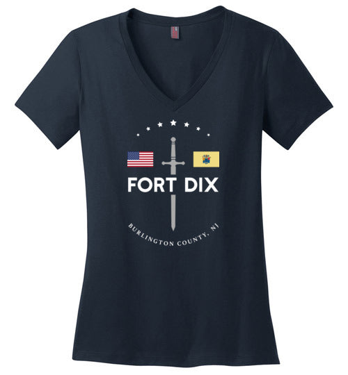 Load image into Gallery viewer, Fort Dix - Women&#39;s V-Neck T-Shirt-Wandering I Store

