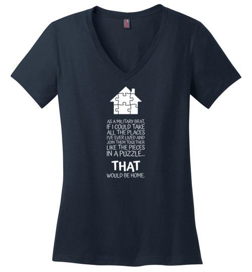 Pieces in a Puzzle - Women's V-Neck T-Shirt