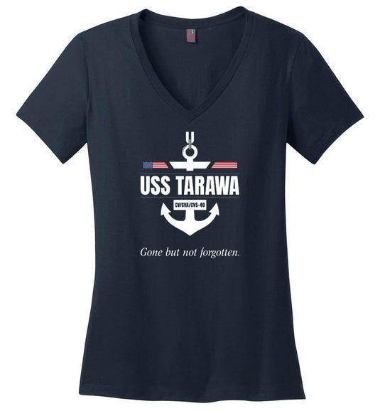 USS Tarawa CV/CVA/CVS-40 "GBNF" - Women's V-Neck T-Shirt