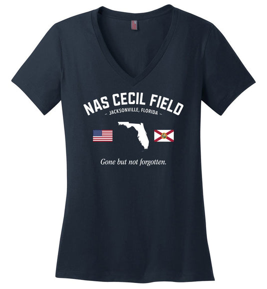 NAS Cecil Field "GBNF" - Women's V-Neck T-Shirt