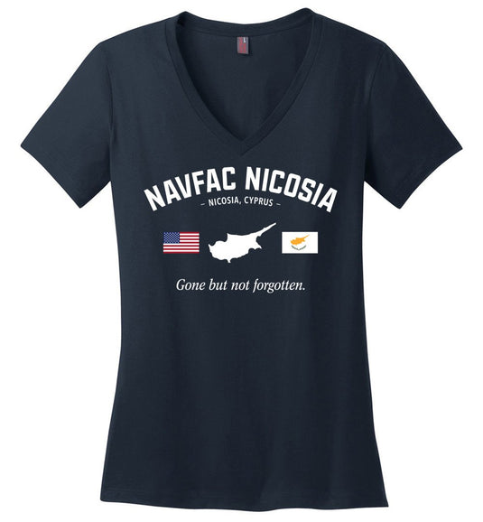 NAVFAC Nicosia "GBNF" - Women's V-Neck T-Shirt