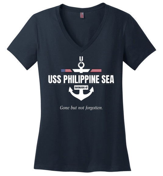 USS Philippine Sea CV/CVA/CVS-47 "GBNF" - Women's V-Neck T-Shirt