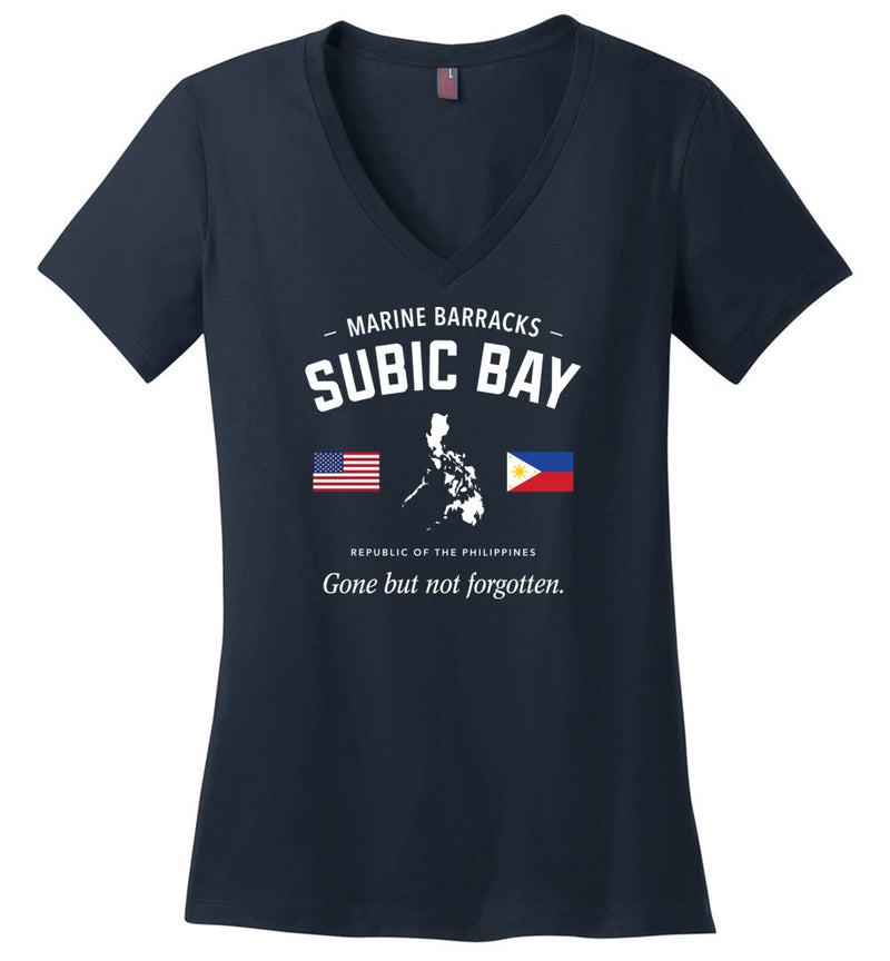 Load image into Gallery viewer, Marine Barracks Subic Bay &quot;GBNF&quot; - Women&#39;s V-Neck T-Shirt
