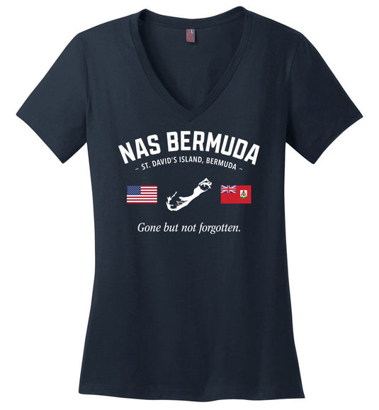 NAS Bermuda "GBNF" - Women's V-Neck T-Shirt