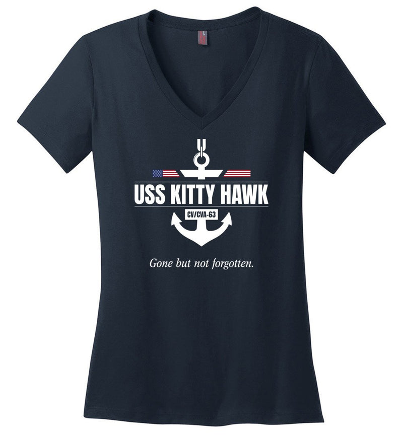 Load image into Gallery viewer, USS Kitty Hawk CV/CVA-63 &quot;GBNF&quot; - Women&#39;s V-Neck T-Shirt
