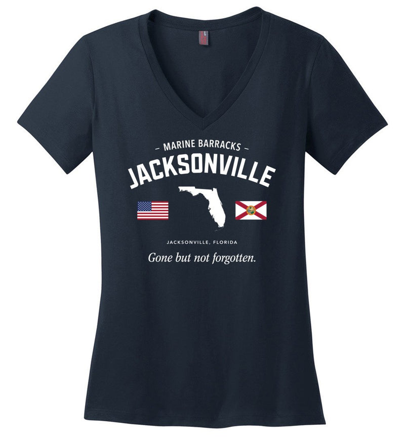 Load image into Gallery viewer, Marine Barracks Jacksonville &quot;GBNF&quot; - Women&#39;s V-Neck T-Shirt
