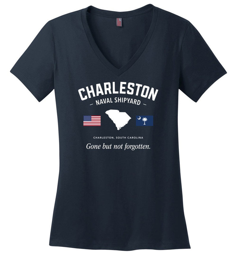 Load image into Gallery viewer, Charleston Naval Shipyard &quot;GBNF&quot; - Women&#39;s V-Neck T-Shirt
