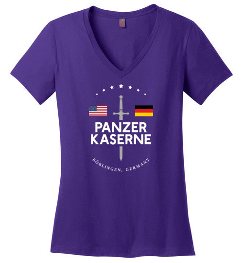 Panzer Kaserne - Women's V-Neck T-Shirt-Wandering I Store