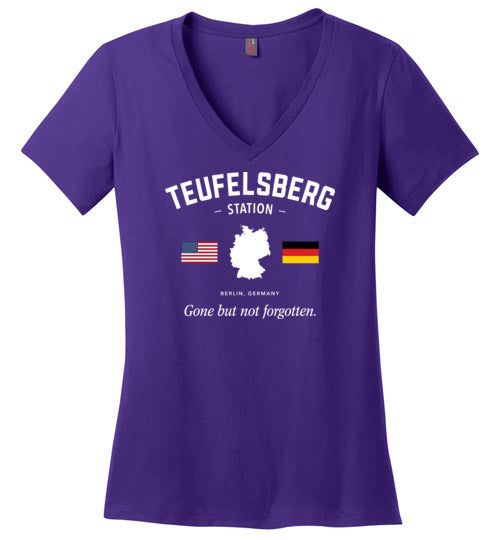 Teufelsberg Station "GBNF" - Women's V-Neck T-Shirt-Wandering I Store